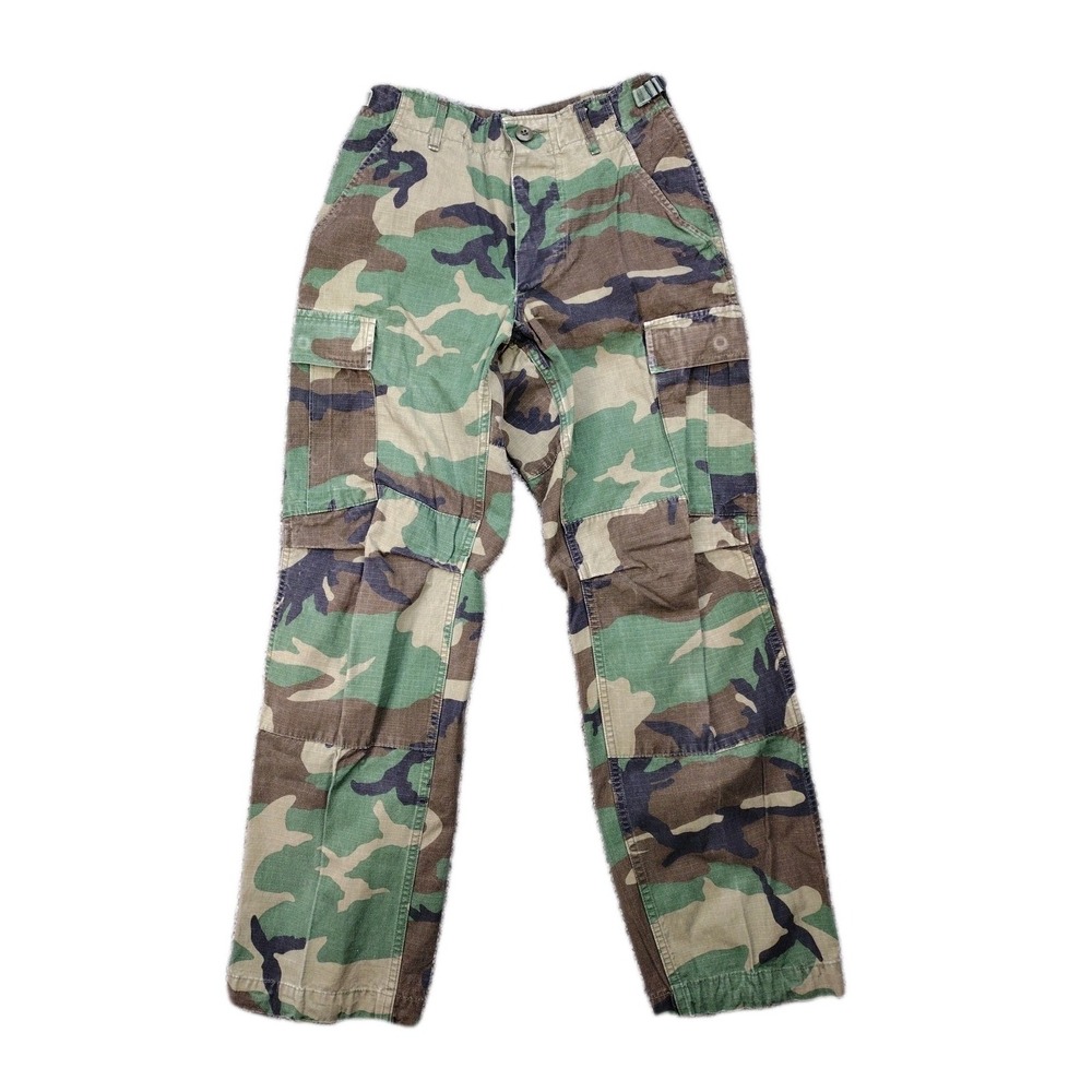 Vintage Y2K Military Pants XS Woodland Ripstop Camo Combat  BDU Trouser 90s NATO